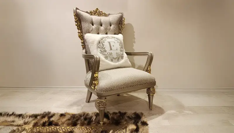 Brilliant Krem Klasik Tekli Koltuk 