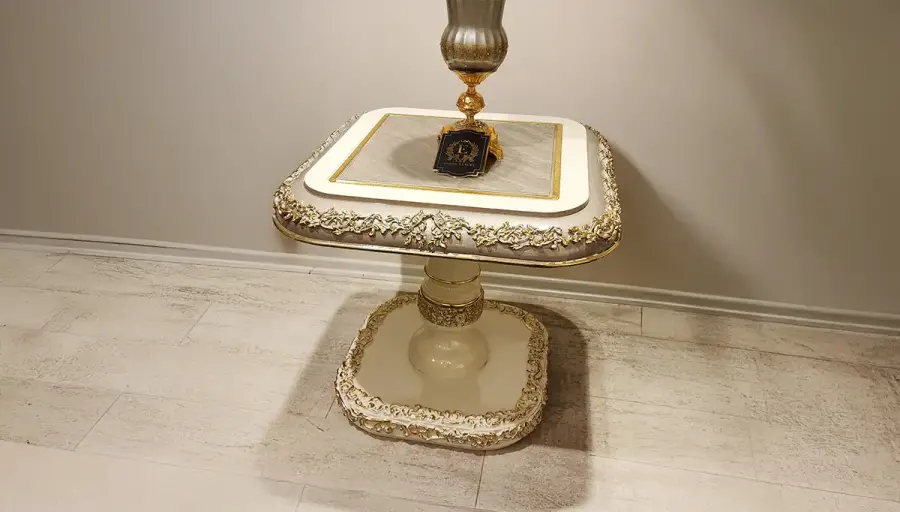 Brilliant Krem Klasik Yan Sehpa - 1