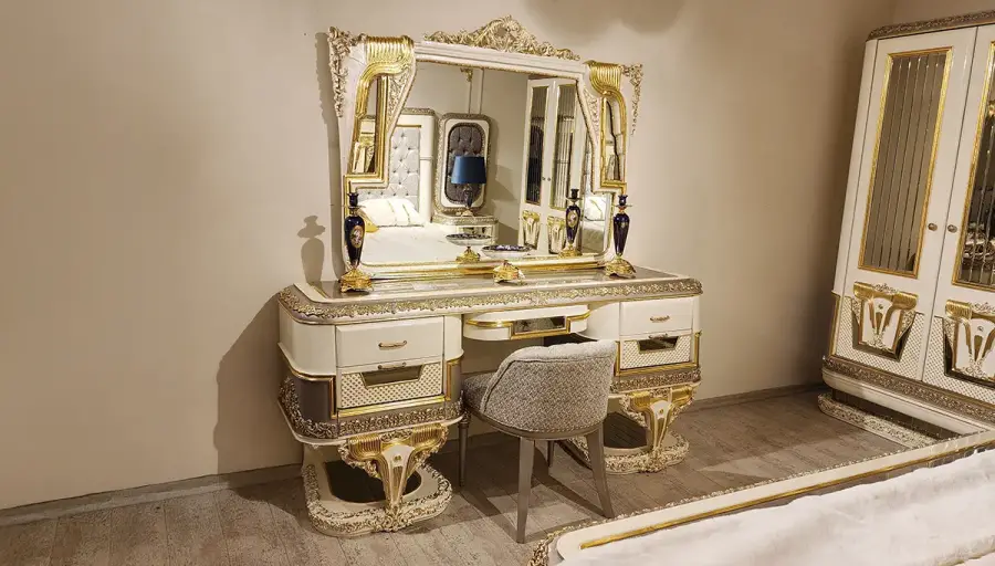 Brilliant Krem Şifonyer + Ayna - 1