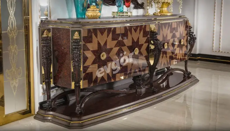 Crown Desenli Klasik Konsol + Ayna - 2