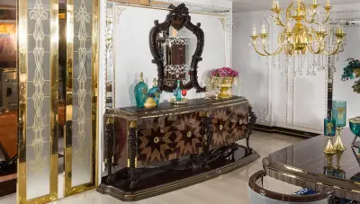 Crown Desenli Klasik Konsol + Ayna - 1