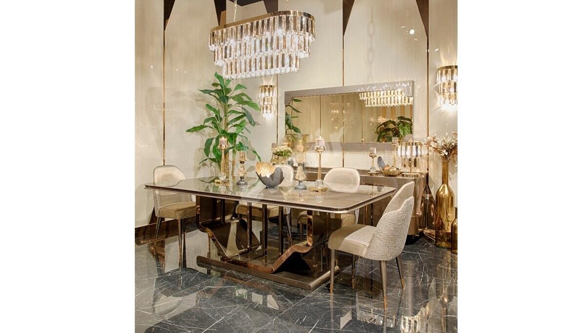 Diamond Luxury Metal Dining Room - Thumbnail