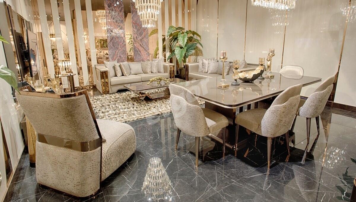 Diamond Luxury Metal Dining Room