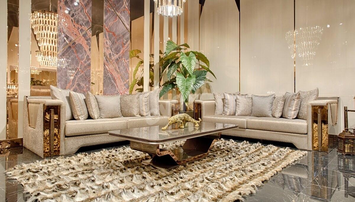 Diamond Luxury Metal Sofa Set