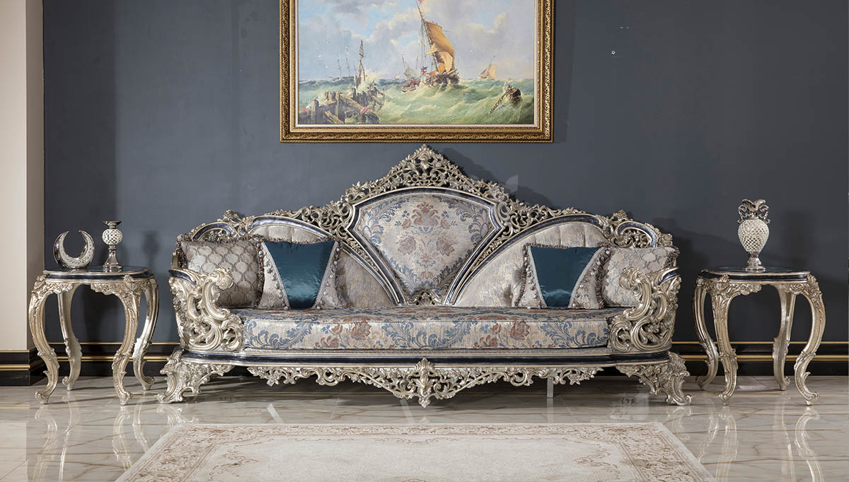 Dilruba Classic Gray Sofa Set
