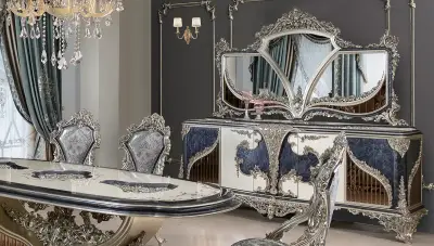 Dilruba Klasik Gri Konsol+ Ayna 