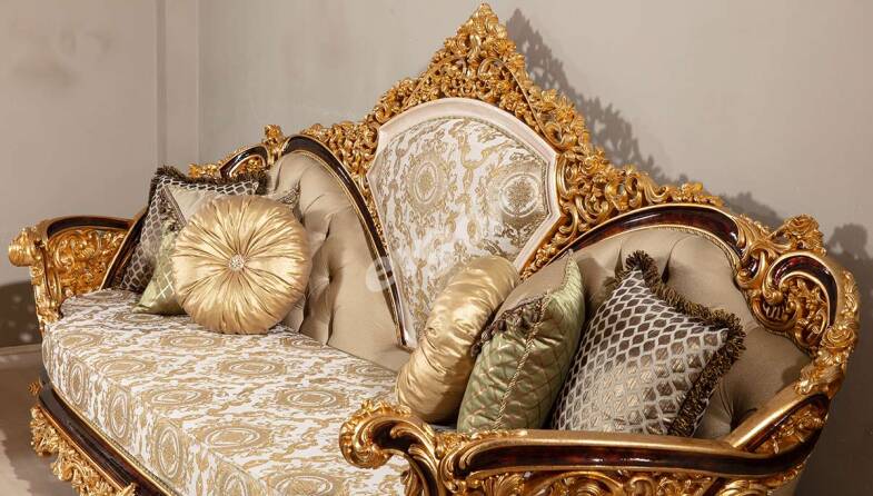 Dilruba Varaklı Klasik Üçlü Koltuk - 3