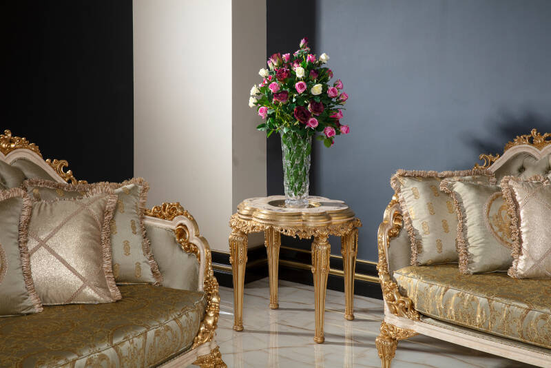 Dolmabahçe Krem Avangarde Yan Sehpa