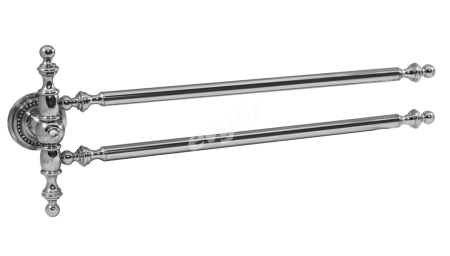 Eldoran Chrome Köşesiz İkili Havlu Bar