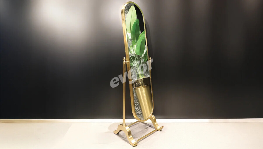 Elena Mat Gold Hareketli Boy Aynası 