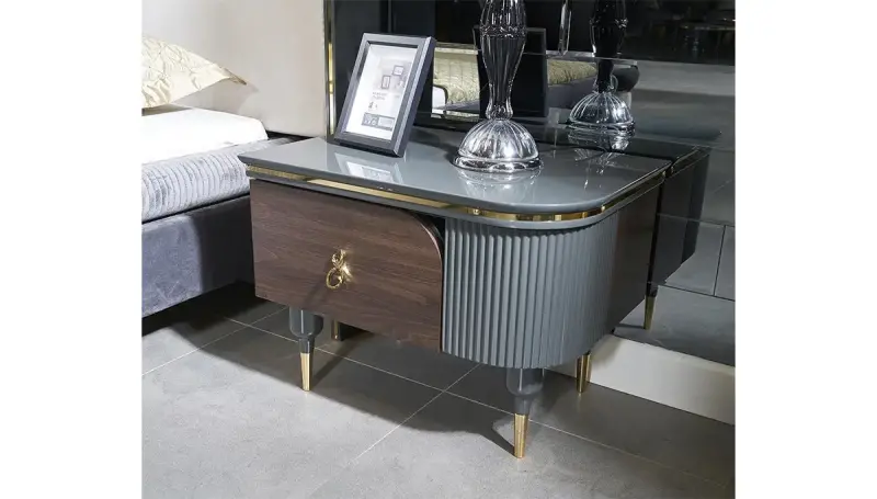 Akron Modern Krem Yatak Odası - 5