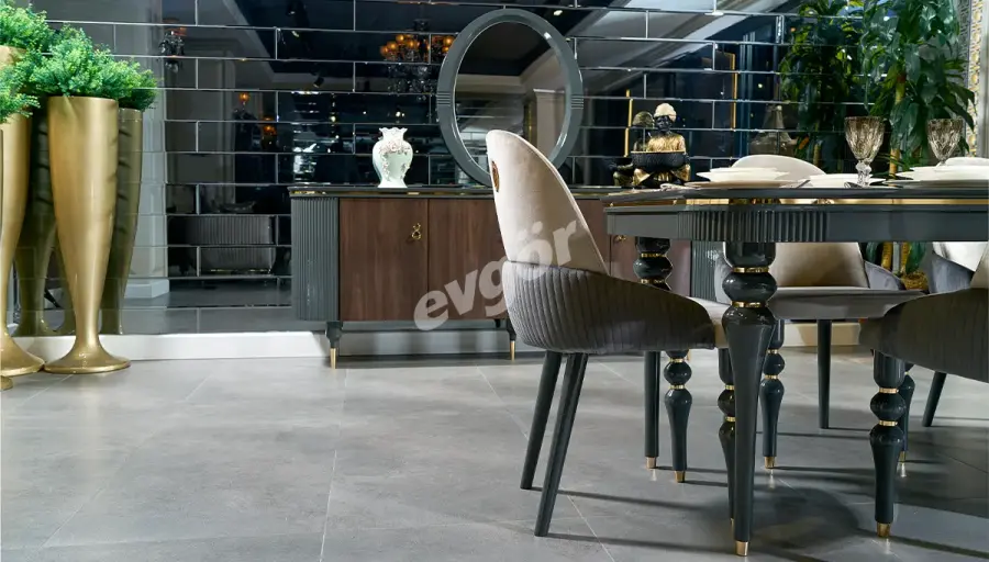 Akron Modern Krem Yemek Odası - 4