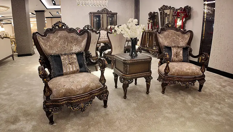 Aledo Walnut Avangarde Sofa Set - 3