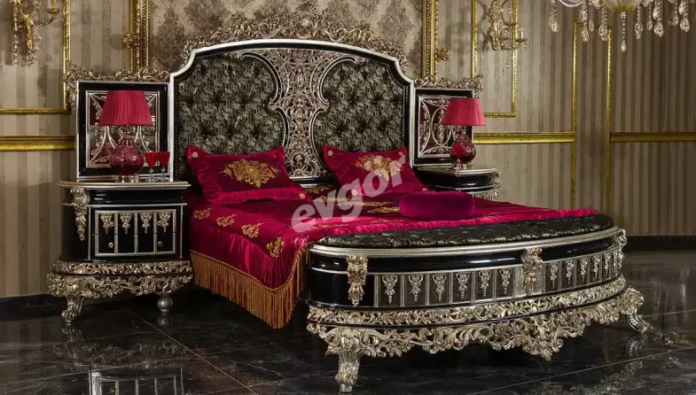 Altay Black Classic Bedroom - 2