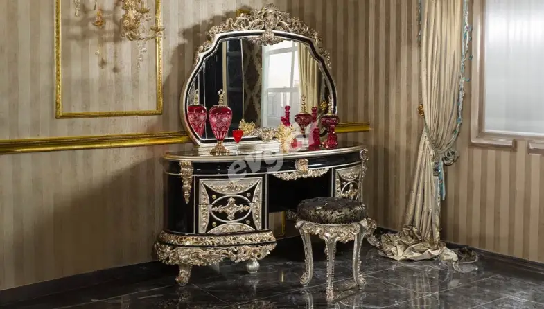 Altay Black Classic Bedroom - 7