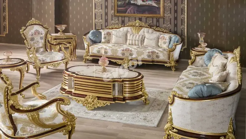 Andorya Walnut Sofa Set - 1