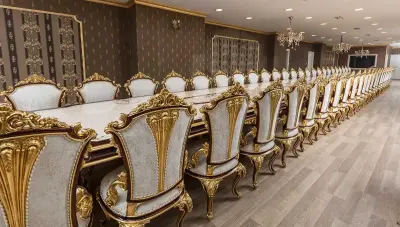 Andorya Walnut Meeting Table - 6