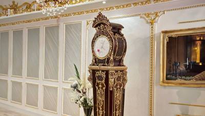 Arianna Walnut Classic Standing Clock - 3