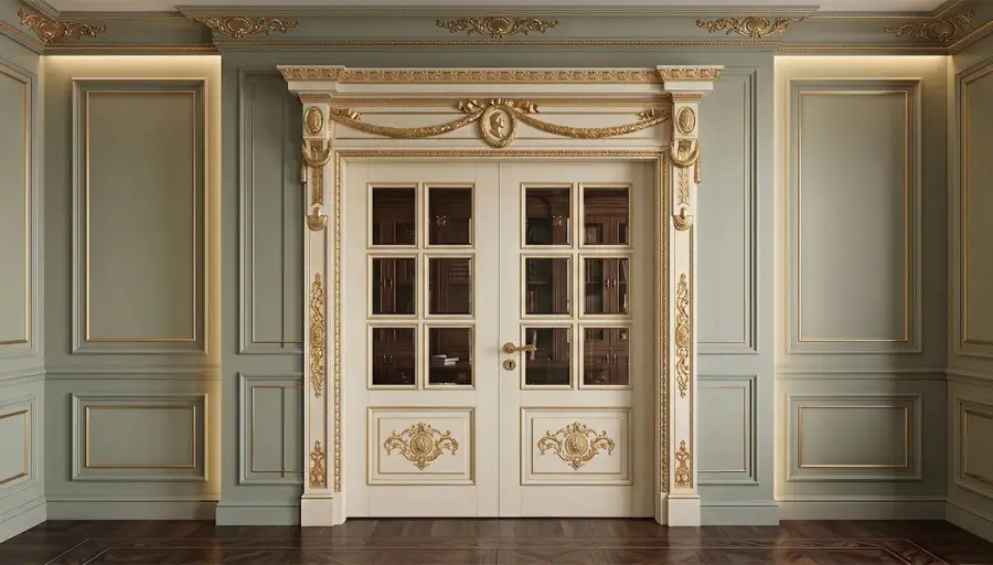 Aşiyan Classic Double-Leaf Decorative Door - 5