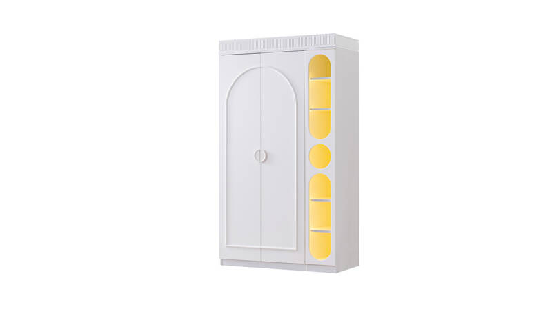 Ayda White 2-Door Wardrobe