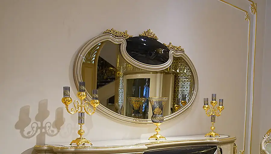 Barbaros Cream Luxury Sideboard Mirror - 1