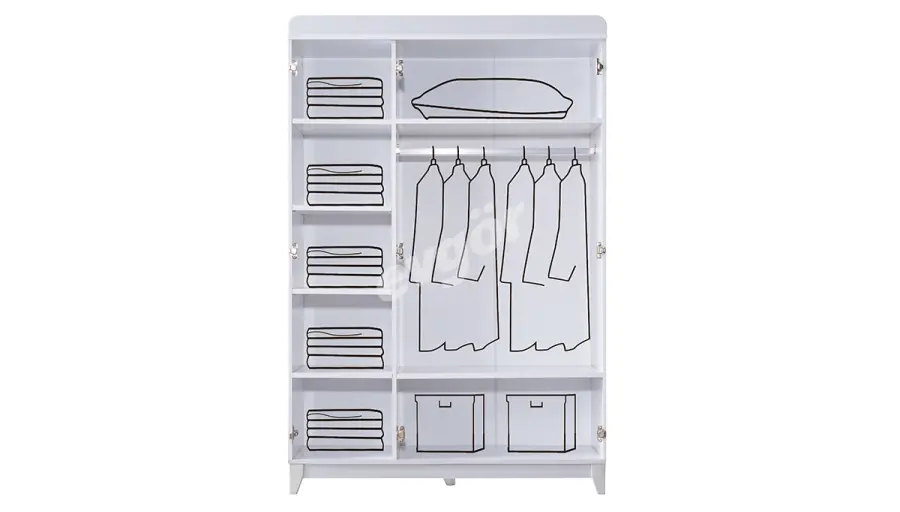 Beril White Children's Room with Mosquito Net - 4