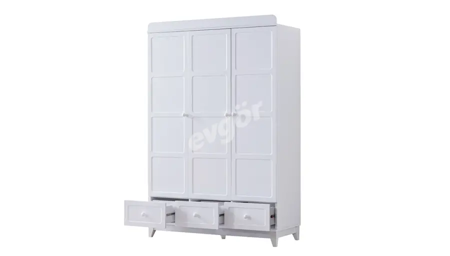 Beril White Children's Room with Mosquito Net - 3