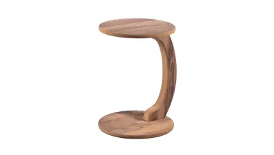 Bonera Walnut Round C Service Table