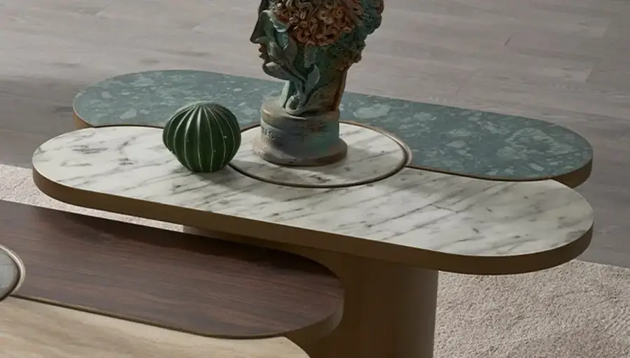 Bony Modern Yeşil Orta Sehpa - 1