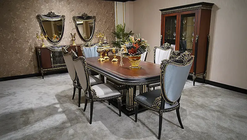 Destina Walnut Classic Dining Room Set - 1