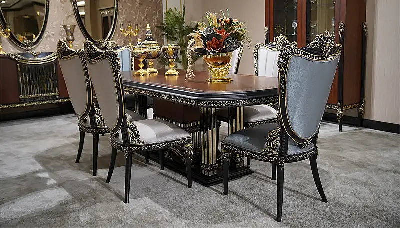 Destina Walnut Classic Dining Table