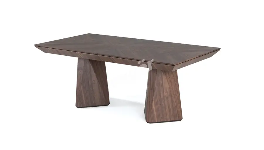 Deymond Walnut Veneered Extendable Table - 1