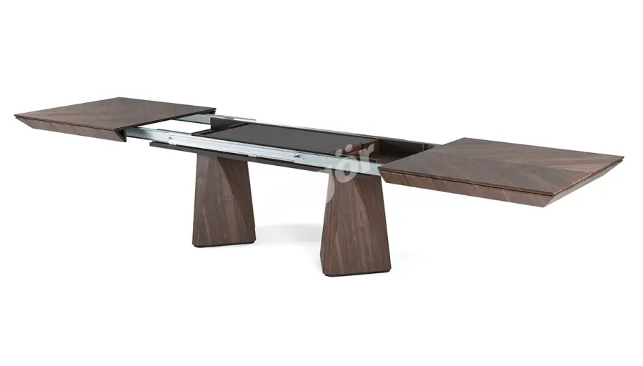 Deymond Walnut Veneered Extendable Table - 2