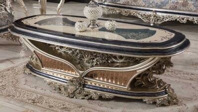 Dilruba Klasik Gri Orta Sehpa