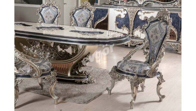 Dilruba Klasik Gri Sandalye - 1