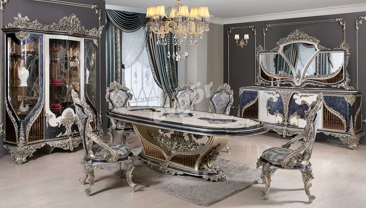 Dilruba Classic Gray Dining Room