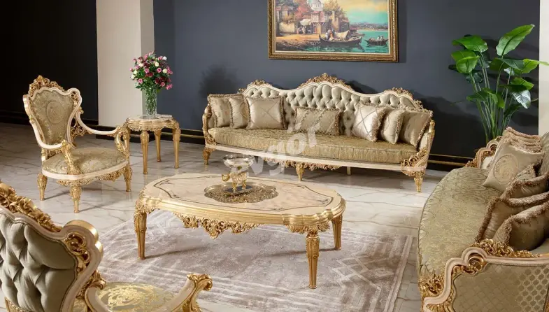 Dolmabahce Cream Sofa Set - 1