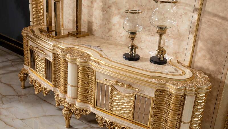 Dolmabahçe Krem Avangarde TV Sehpası