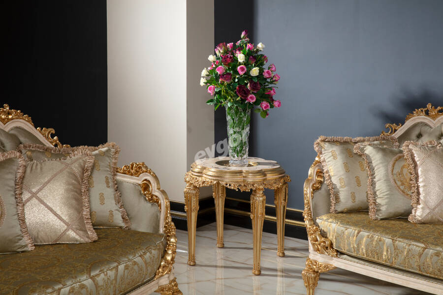 Dolmabahçe Krem Avangarde Yan Sehpa - 1