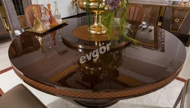 Dubai Yuvarlak Masalı Lüks Yemek Odası - 4