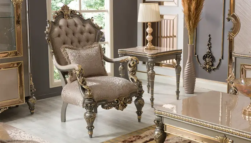 Emirgan Grey Avant-garde Armchair