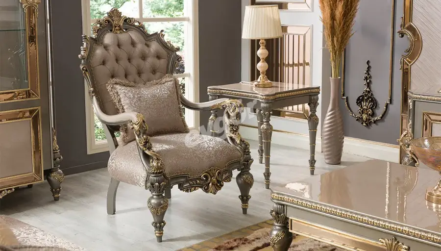 Emirgan Grey Avant-garde Armchair - 1