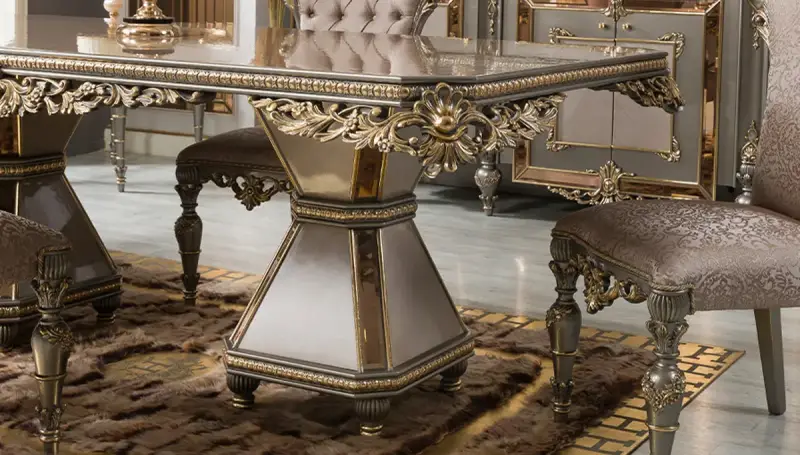 Emirgan Grey Avant-garde Dining table - 2