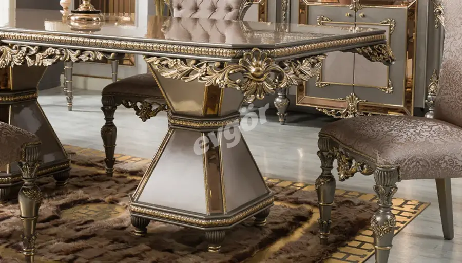 Emirgan Grey Avant-garde Dining table - 2