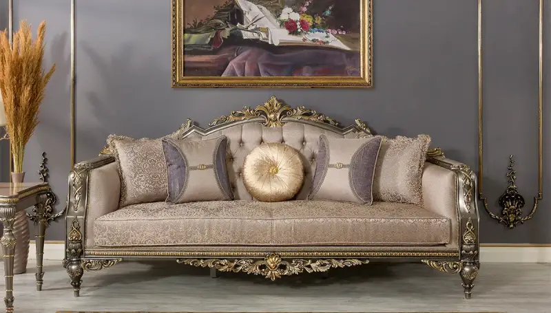 Emirgan Grey Avant-garde Three-Seater Sofa - 1