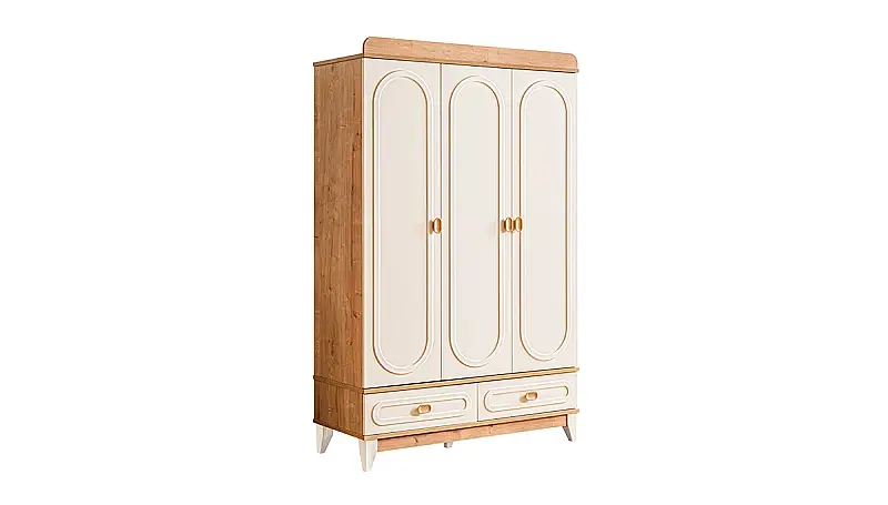 Esila Oak 3-Door Wardrobe
