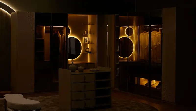 Eyfel Modern Corner Wardrobe - 5