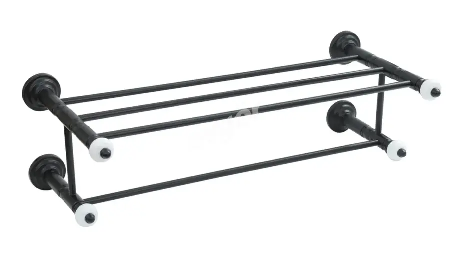 Fantasia Köşeli Mat Siyah Havlu Bar - 1