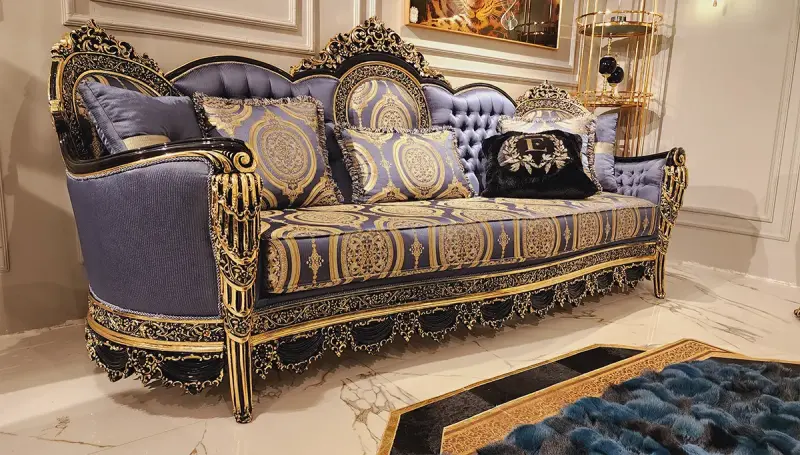 Fethiye Mavi Klasik Koltuk Takımı - 3