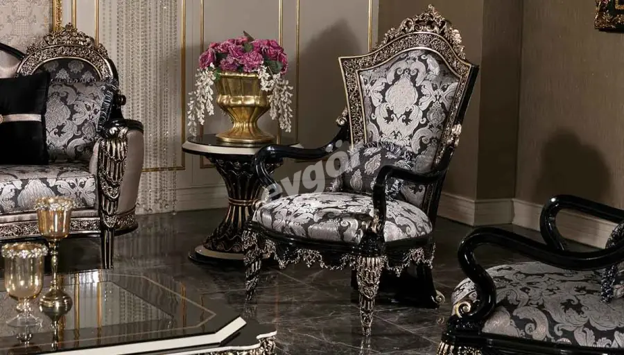 Fethiye Siyah Klasik Berjer - 1